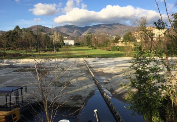 Impianti idrici restauro del lago Villa Reale di Marlia